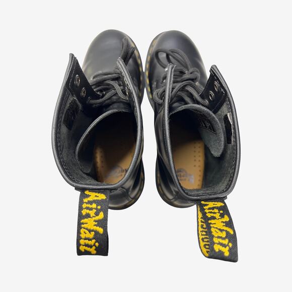 Dr Martens 1460 W Smooth Leather Black Boots Women’s 7 US EU 38 Lace Up AirWair - Picture 4 of 10